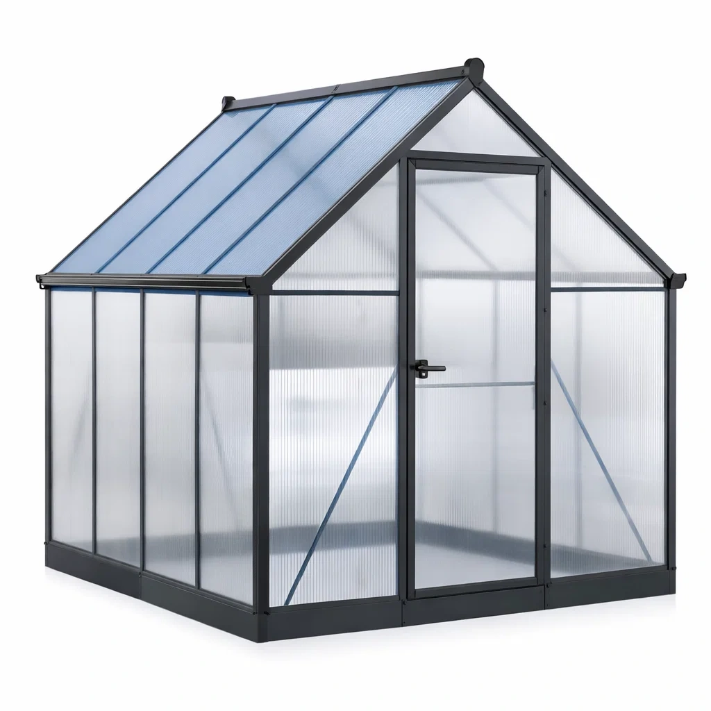 Gewächshaus Aluminium Polycarbonat Transparent 190x195x147 cm