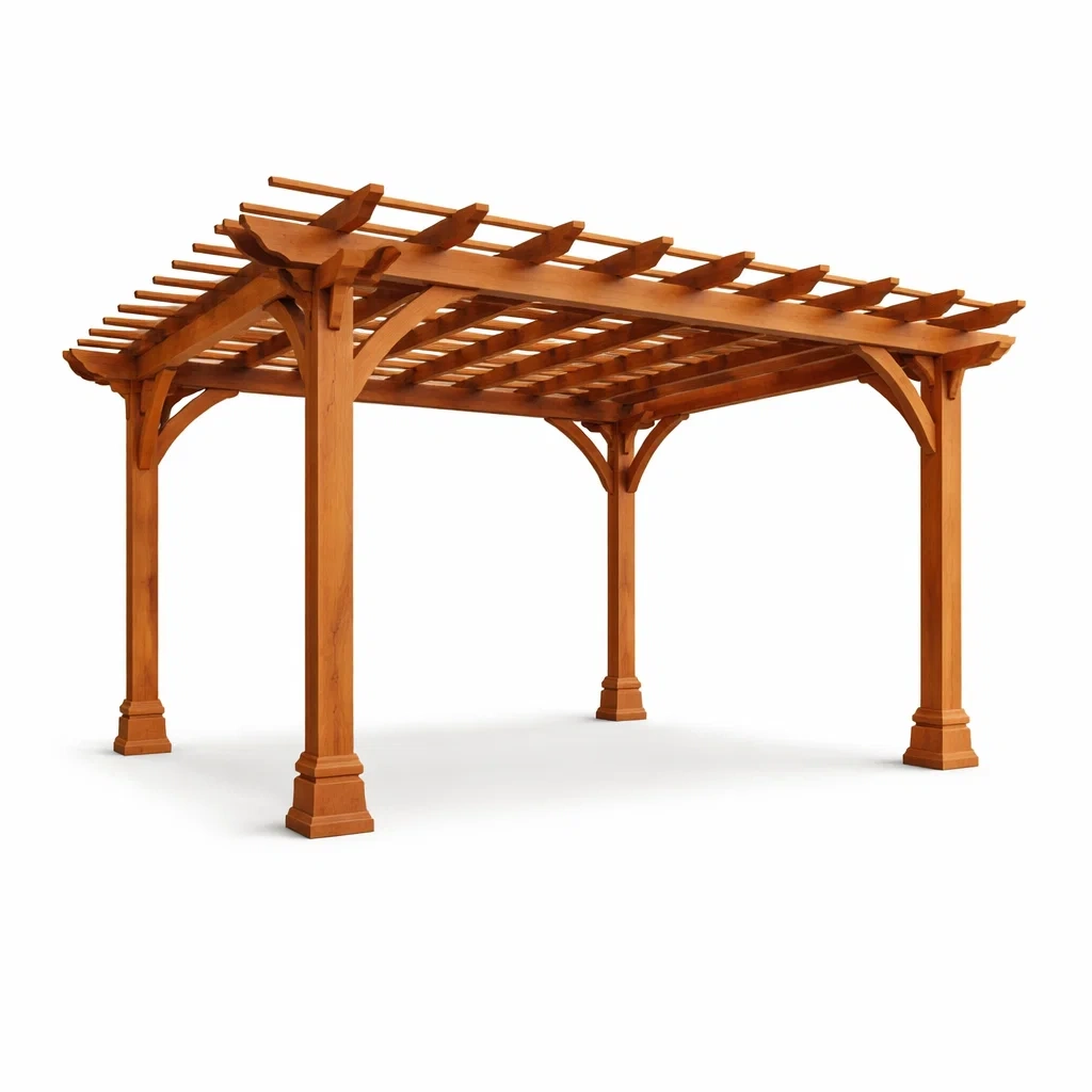 Pergola Holz Braun 360 x 240 x 210 cm