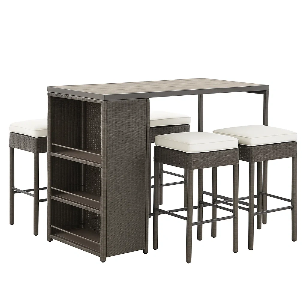 Mobilier d'extérieur,Ensemble table et chaise de bar - furnimosaic