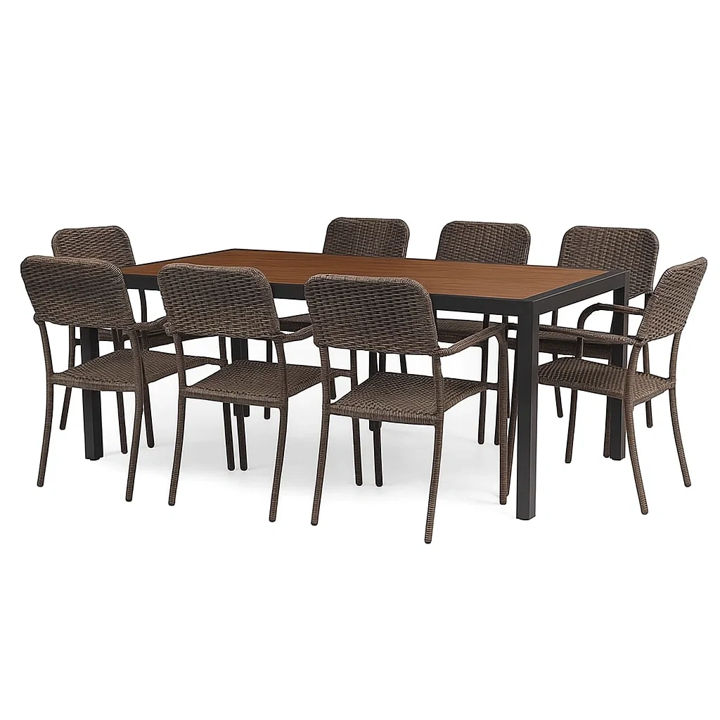 Mobilier d'extérieur,Ensemble table à manger et chaise - furnimosaic