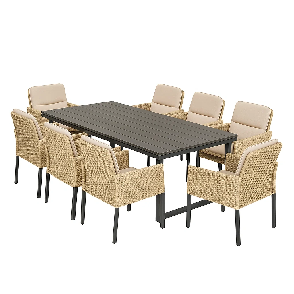 Mobilier d'extérieur,Ensemble table à manger et chaise - furnimosaic