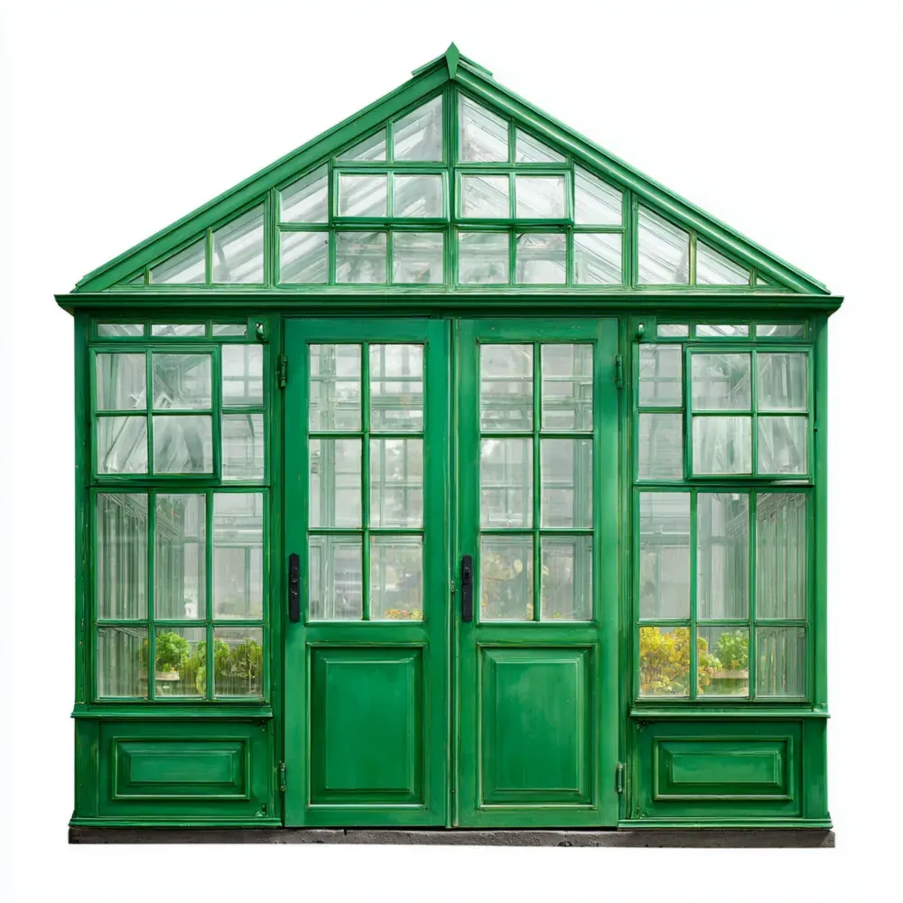 Invernadero de Jardín Vidrio y Metal Verde 300x200x250 cm - Diseño Clásico