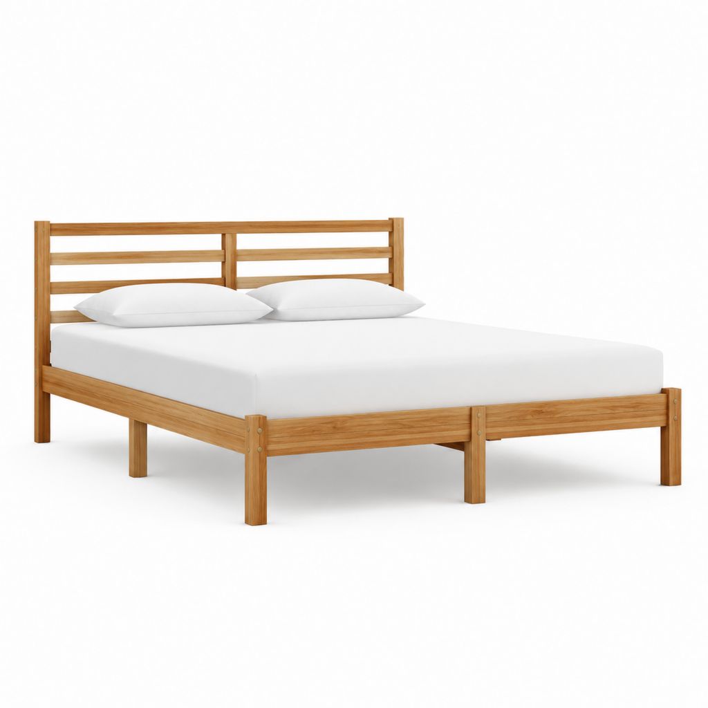 Doppelbett aus massiver Kiefer