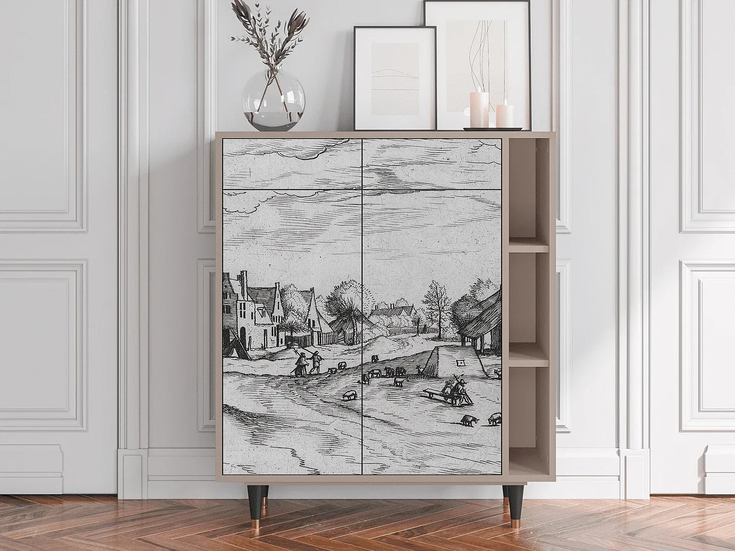 Landhaus-Stil Kommode 96x110x41 cm