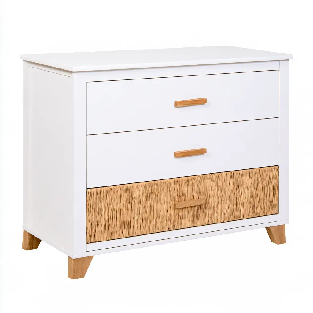 Credenza bianca e marrone