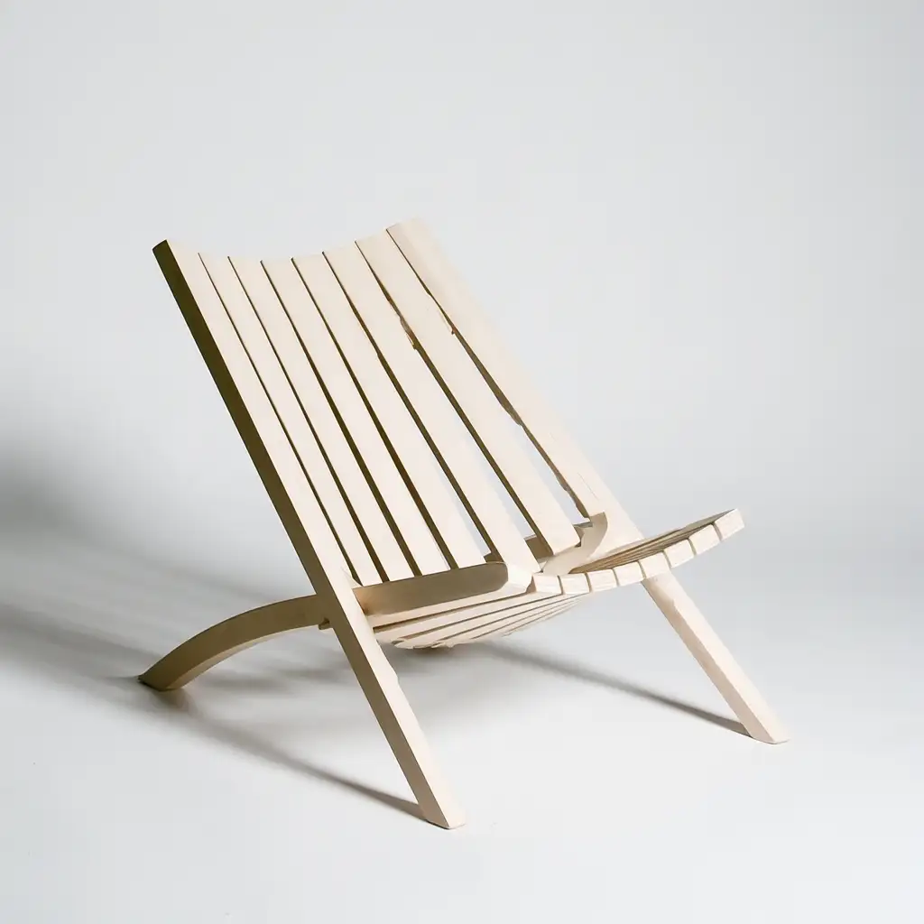 Sedia pieghevole beige